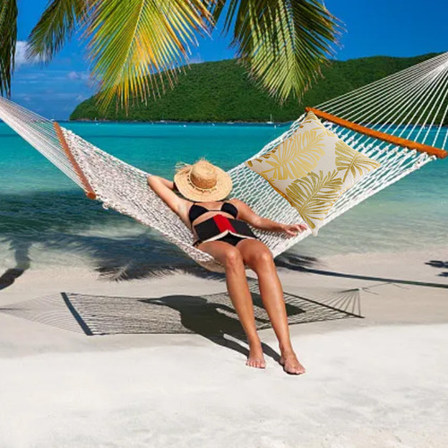 Funda De Almohada Con Forma De Hoja De Palmera Para Sofá Mes