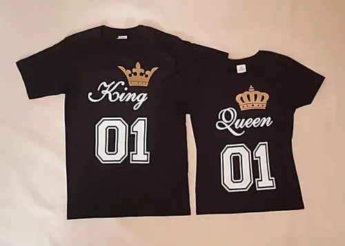Camisas que digan queen y king sale