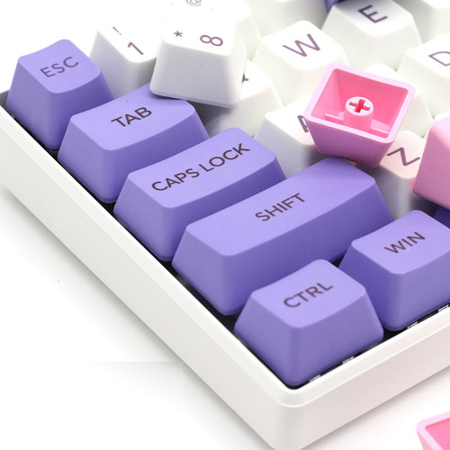 108 Teclas Pc Teclado Mecánico Teclas Pbt Teclas Rosa Y