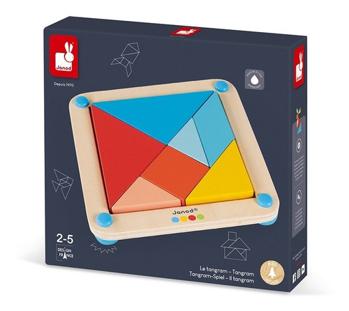 Juego Didáctico De Madera Tangram Janod Original