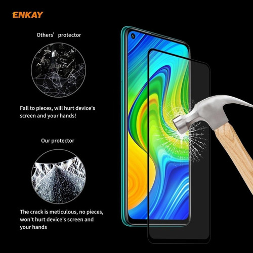 Imagen 2 de 6 de Lámina Vidrio Templado Para Xiaomi Redmi Note 9