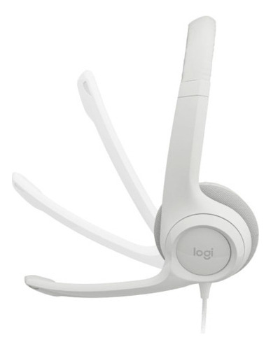 Auricular Headset Logitech H390 Usb Blanco Con Micrófono