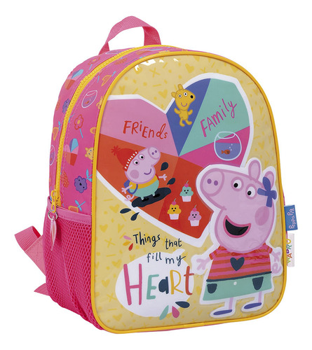 Peppa Pig Mochila 12 Espalda Corazon Rosa