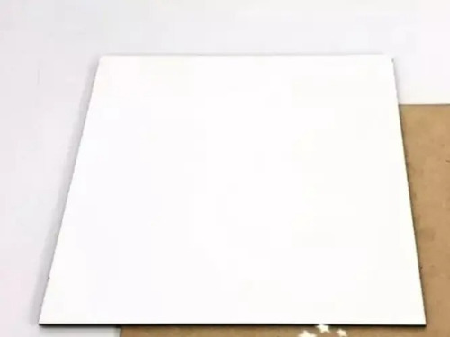 Base Tortas 20x20 Madera Mdf Doble Cara Fibrofacil Blanca X5 Blanco