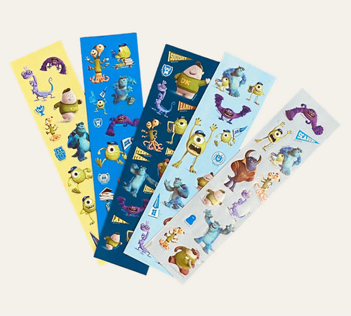 Pack X 6 Láminas De Stickers Monsters Inc