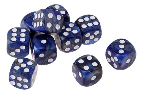 20 Piezas Resina Cuadrada De Seis Caras Opaca D6 16mm