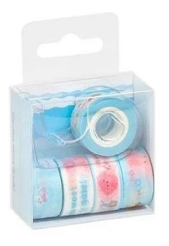 Fita Adesiva Washi Tape Mini Dispenser 12mmx3m Brw