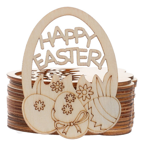 Colgante De Madera Para Decoración De Pascua, 10 Unidades, D