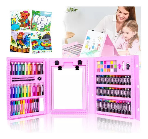 Conjunto De Desenho Infantil De 208 Peças Lápis Colorido Can