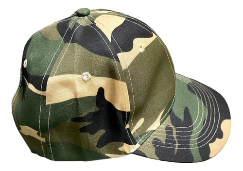 Gorra Con Visera Camuflada De Poliester Ajustable Respirable