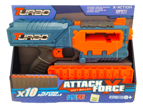 Pistola Attack Force Turbo Lanza Dardos