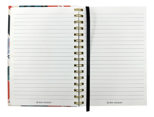 Caderno A5 Magrana Capa Dura 120 Folhas 80g/m Bee Unique Cor Branco
