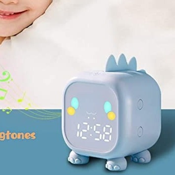 Reloj Despertador Para Niños Con Dinosaurio Con Luz Nocturna