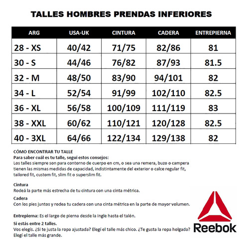 Pantalón Reebok Moda Identity Arch Logo Hombre Ng