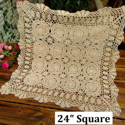 Mantel De Mesa Table Runner, De Ganchillo, Encaje, Funda De