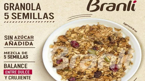 Granola Branli Sin AzĂșcar 5 Semillas 300g