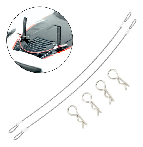 2 Rc Body Clips R Pins Para 1/10 1/8 Scale Rc Crawler Car