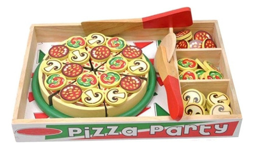 K Juguete De Pizza De Madera De Imitación Para Niños, Juego