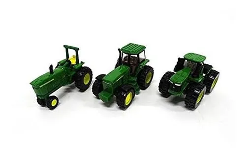 Pacote Com 3 Brinquedos De Trator Ertl Iron John Deere Inclu