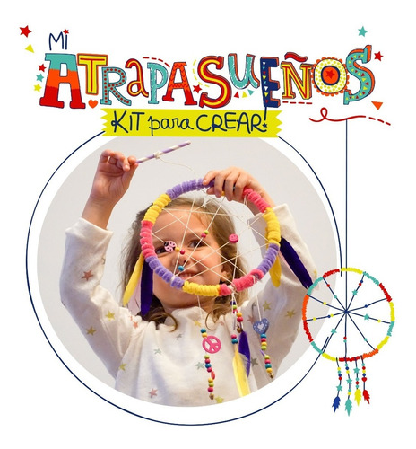 Imagen 1 de 5 de Kit Para Armar Atrapasueños - Diseñar Y Crear Arte Infantil 