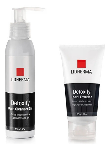 Kit Detoxify Gel De Limpieza + Emulsion Hidratante Lidherma 