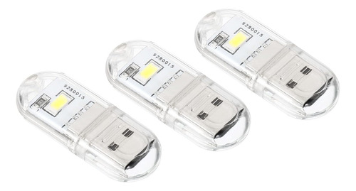 Luz Nocturna Usb Mini Led Portátil En Blanco
