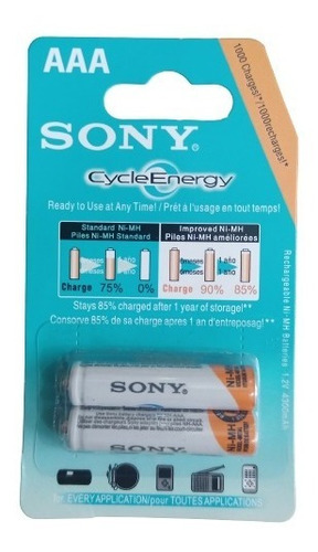 Pila Batería Recargable Sony Aaa