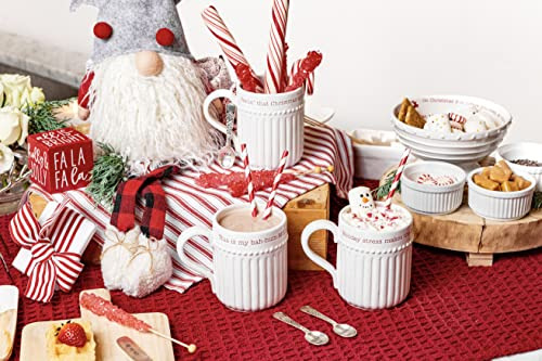 Taza Y Cuchara Mud Pie Christmas Circa, Espritu Navideo