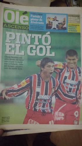 Diario Ole Ascenso Chacarita  Pinto El Golll 2007