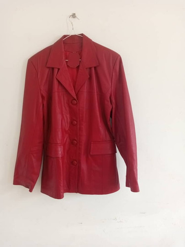 Magnífica Chaqueta De Napa Gerry Weber En Color Rojo. Talla 