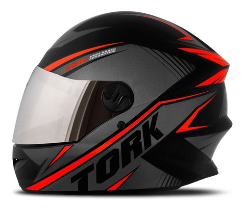 Capacete De Moto Viseira Cromada Fechado Barato R8 Pro Tork