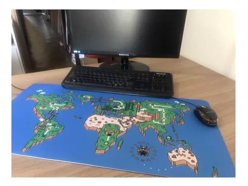 Mouse Pad Mapa Jogo Super Mário World