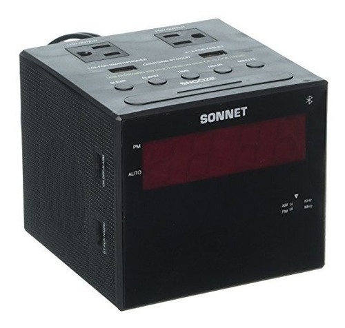 Sonnet Bluetooth Power Station Clock Radio R 1415bt Electro