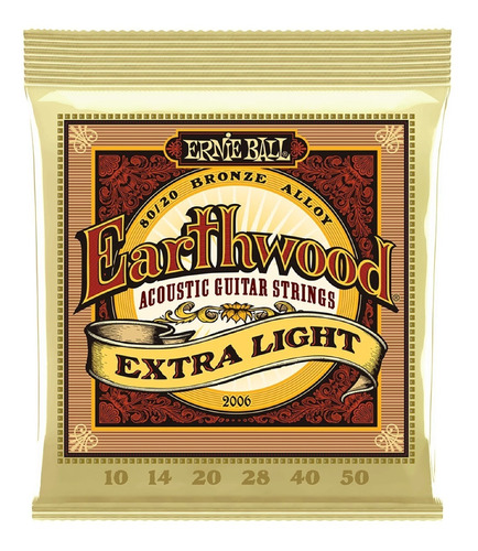 Encordado Folk Ernie Ball Earthwood 80/20 Lig. 010