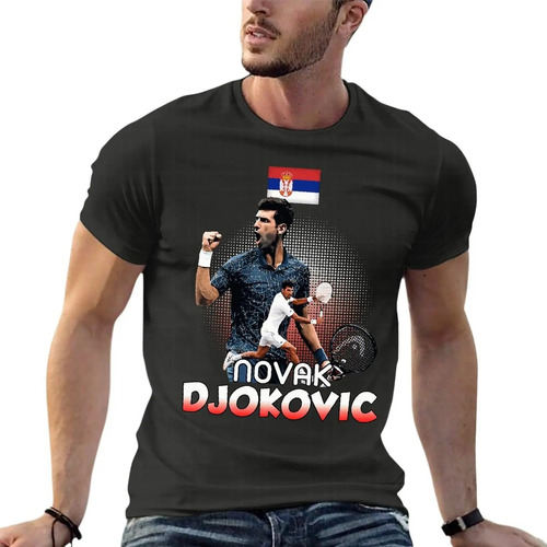 Djokovic Polera De Grand Slam De Zapatillas Estampada En 3d