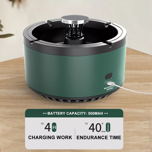 Cenicero Recargable Para Eliminar Humo Purificador De Aire