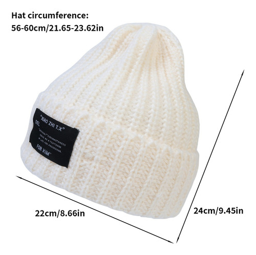 Gorros De Punto De Invierno, Gorro Simple Y Cálido Para Pare