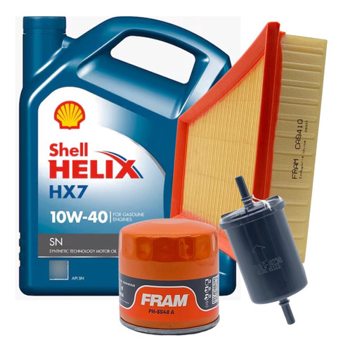 Kit 3 Filtros+ Shell Hx7 10w40 Vw Saveiro Cross Gp '15a Hoy