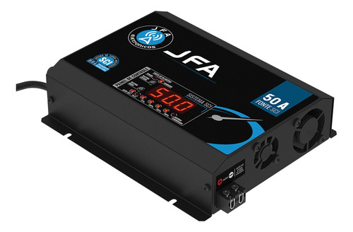 Imagem 2 de 6 de Fonte Carregador Jfa 50a Slim Bivolt Com Voltímetro