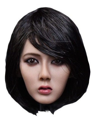 Cabeza Asiática Xiu Girl Head Sculpt Ym Toys Corto 1/6  