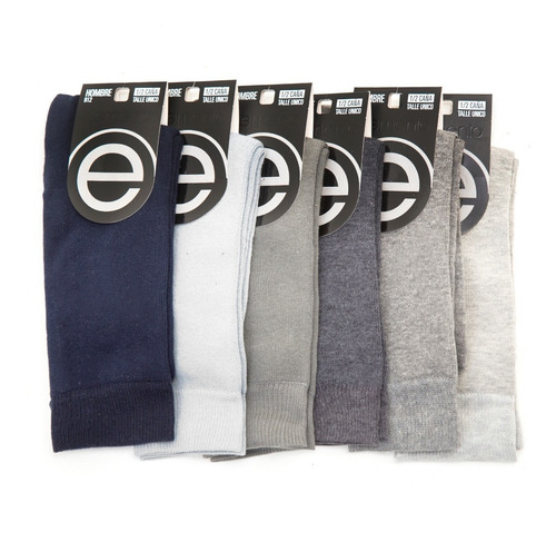 Imagen 3 de 7 de Pack X 6 Pares Medias De Hombre Lisas Elemento Art. 912