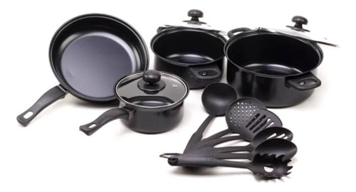 Set De Juego De Ollas Mas Utensilios 13 Pcs