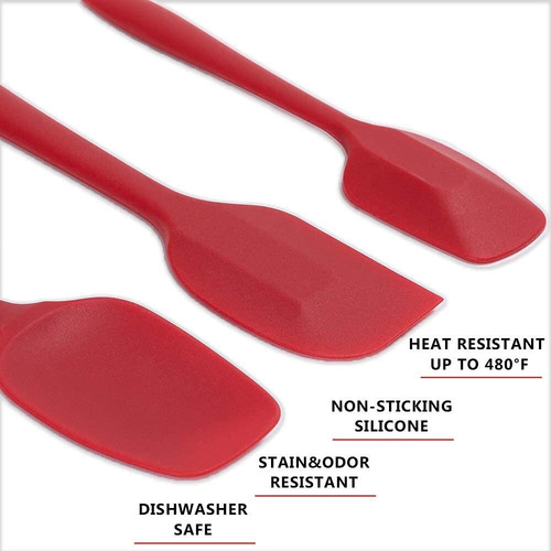 10 Juego Espátulas Silicona Utensilio Cocina Goma Resistente