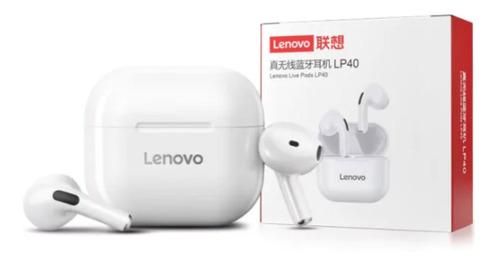 Imagen 8 de 8 de Audífonos in-ear inalámbricos Lenovo LivePods LP40 x 1 unidades blanco