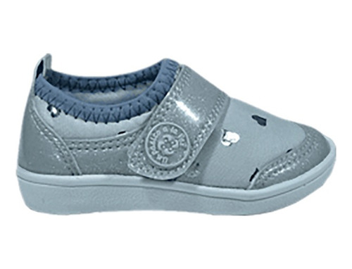 Zapatilla Niña Neoprene Gris Corazón Urbana Unpasitoalavez