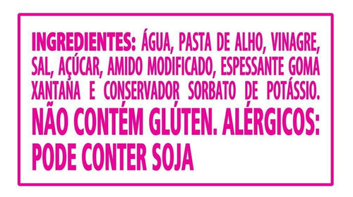 Molho De Alho Knorr 150ml - Embalagem Com 24 Unidades