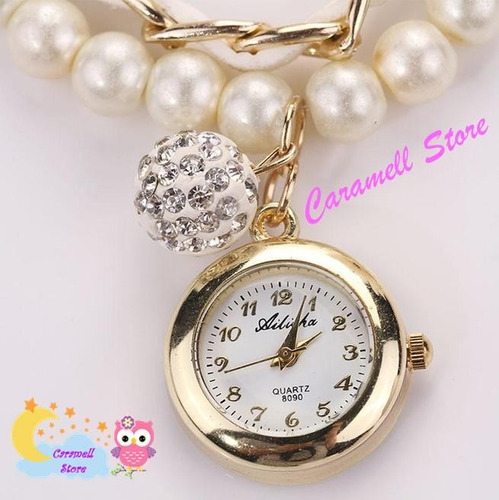 Reloj Pulsera Vintage Hermoso Mujer Stock