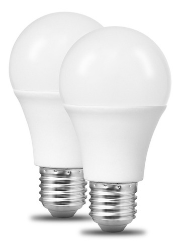 Lampara Led E27 12w Blanca Fria Calida Rosca Comun Pack X2