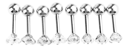 8 Piezas De Material Acero Inoxidable Estrella Circonita
