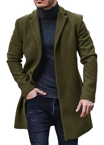 Abrigo De Lana De Moda Otoño/invierno Para Hombre